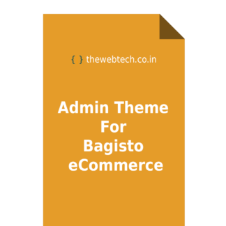 Admin Theme For Bagisto eCommerce